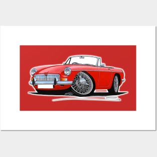 MGB Roadster Red Posters and Art